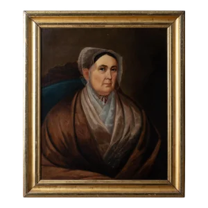 Primitive Portrait of a Lady, 19th Century