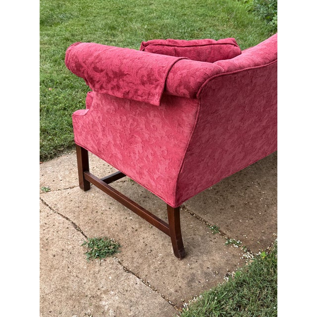 Late 20th Century Late 20th Century Chippendale Style Camelback Sofa - New Upholstery For Sale - Image 5 of 14
