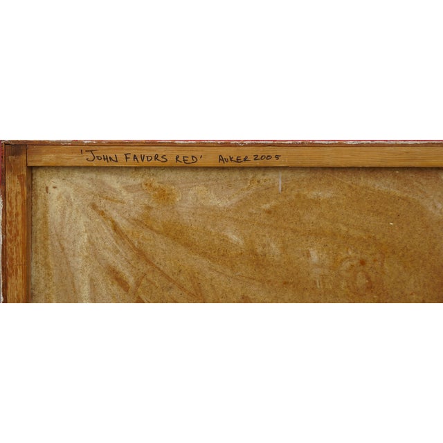 Minimalist Red & Black Abstract Geometric, "John Favors Red" by Cassandra Linnea Auker For Sale - Image 4 of 5