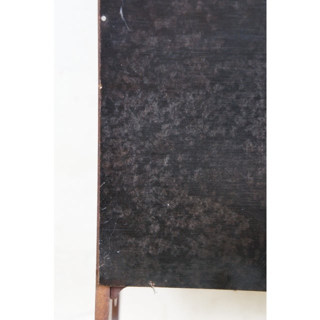 Mid 20th Century Chinese Chippendale Mahogany Fretwork Mirrored Hanging Curio Shelf Rack 24" For Sale - Image 16 of 17