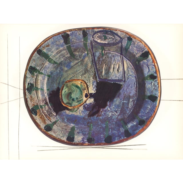 Abstract "Ceramiqués De Picasso" (Ceramics) 1948 True First Edition - Blues - Set of 3 For Sale - Image 3 of 6