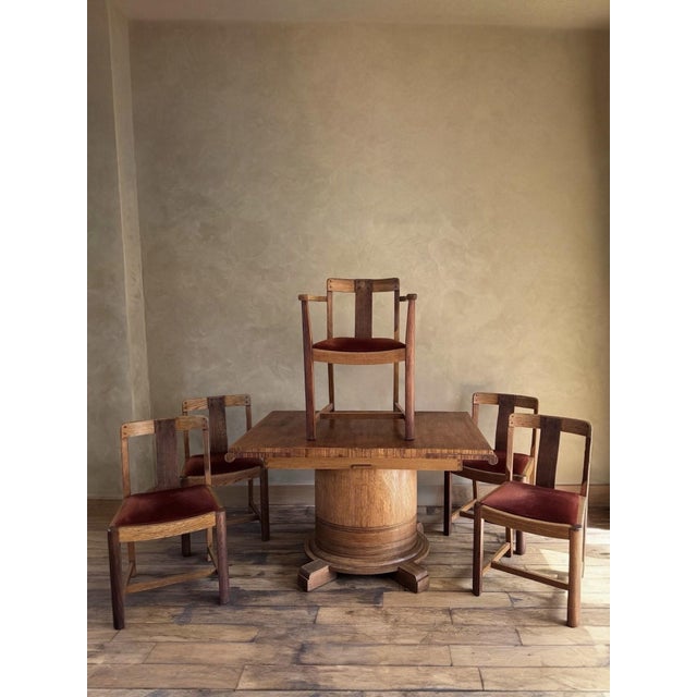 Art Deco Eclipse Dining Suite, Set of 5 For Sale - Image 3 of 16