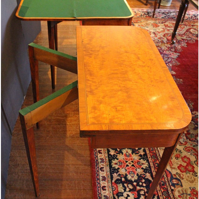 Brown Circa 1790 English George III Pair of Satinwood Games Tables For Sale - Image 8 of 11