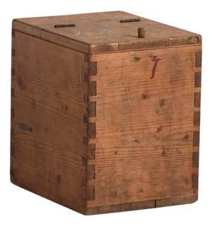 Vintage Wooden Storage Box, 1920