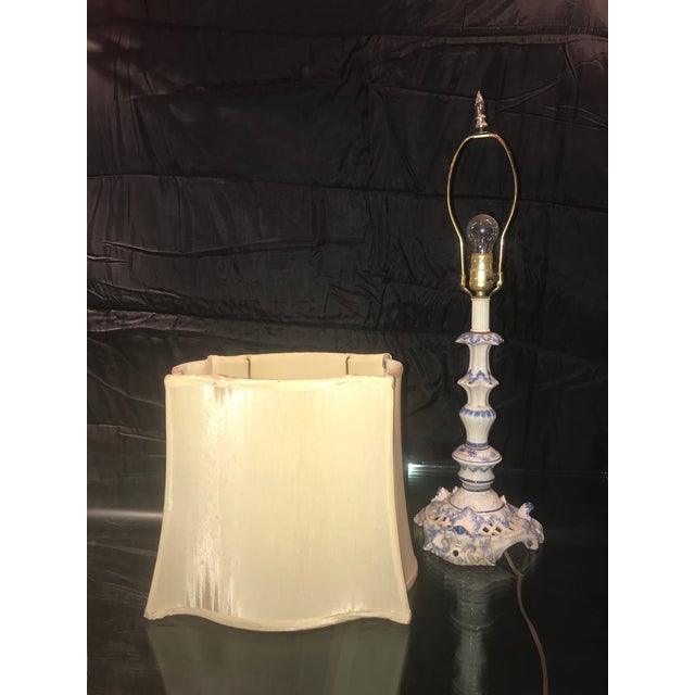 Vintage 1950s Delft Hand Painted Table Lamp Chairish