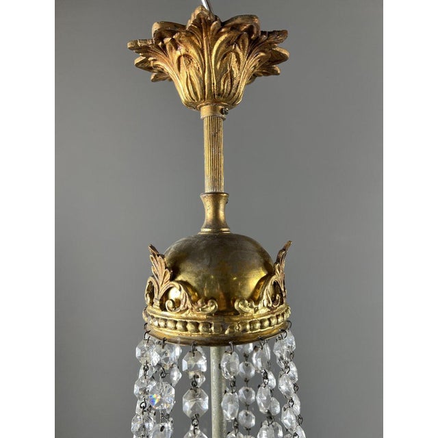 Late 19th Century Bronze and Crystal Chandeliers, Set of 2 For Sale - Image 4 of 12