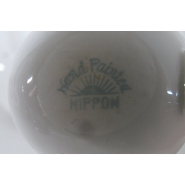 Nippon Hand Painted Porcelain Jam Jar With Spoon and Plate 4578b For Sale - Image 11 of 12