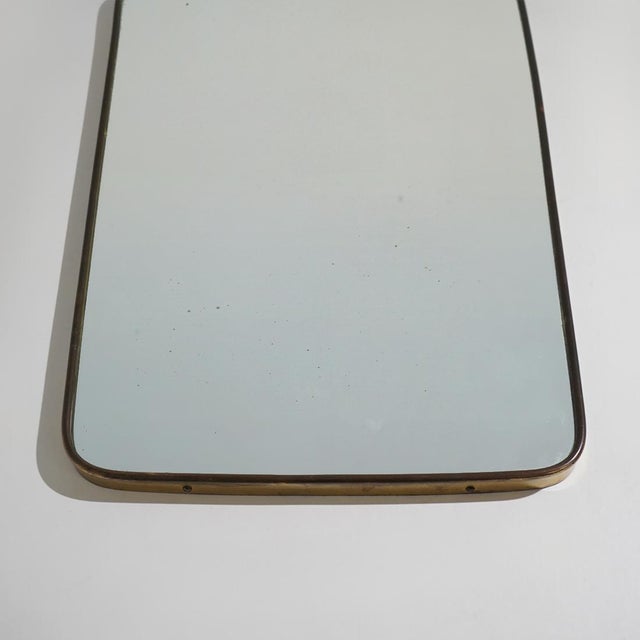 Wall Mirror with Brass Frame, 1950s For Sale - Image 11 of 13