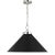 Chapman & Myers by Visual Comfort Studio Wellfleet Medium Wide Pendant, Midnight Black & Polished Nickel For Sale