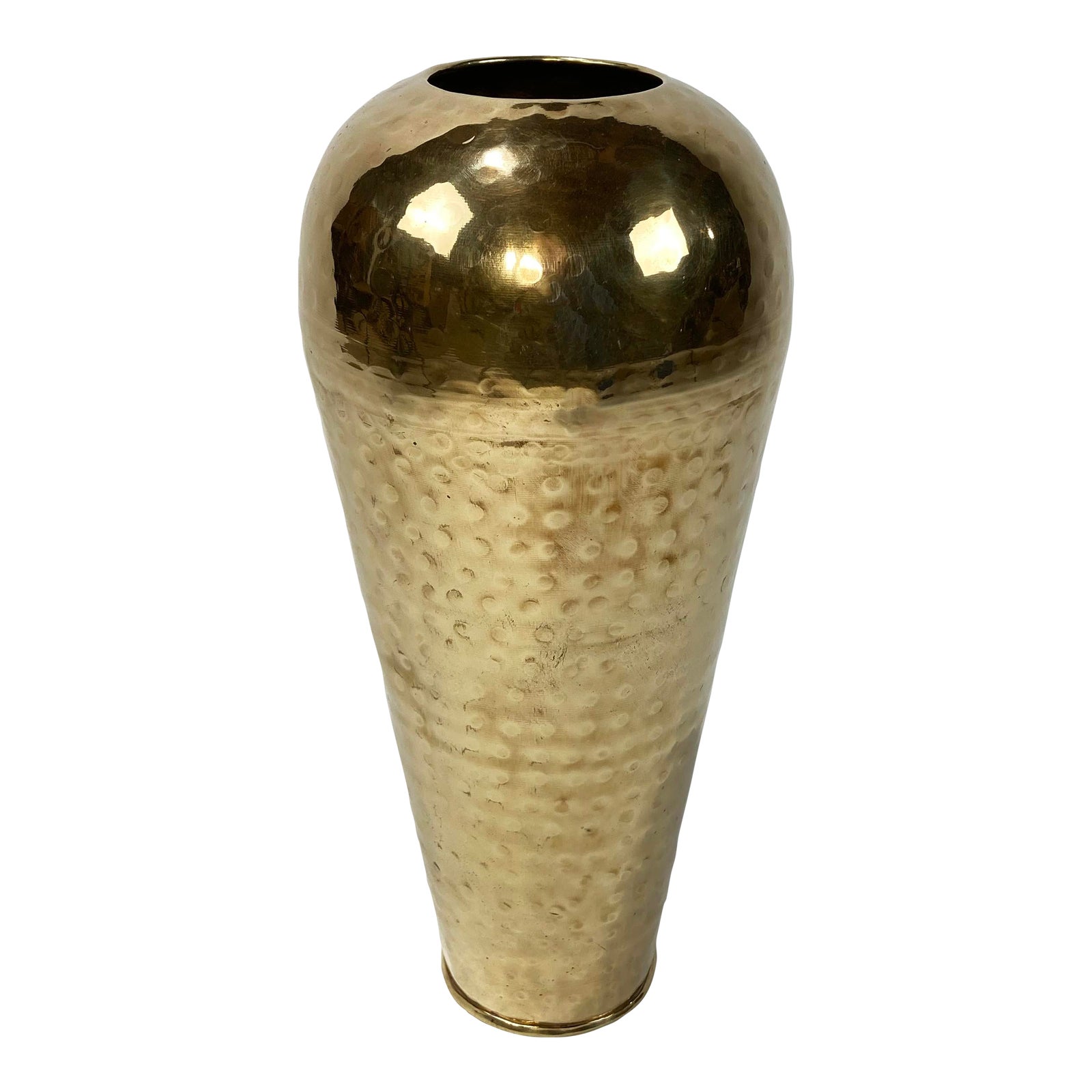 Tall Decorative Hammered Brass Vase Chairish