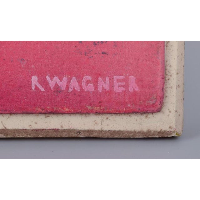 R, Wagner, Semi-Abstract Composition, 1970, Oil on Board For Sale - Image 6 of 10