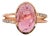 3.7ct Pink Tourmaline Ring W Natural Diamond Accents in 14k Gold | Ov 12x8mm, Size 6.75 For Sale