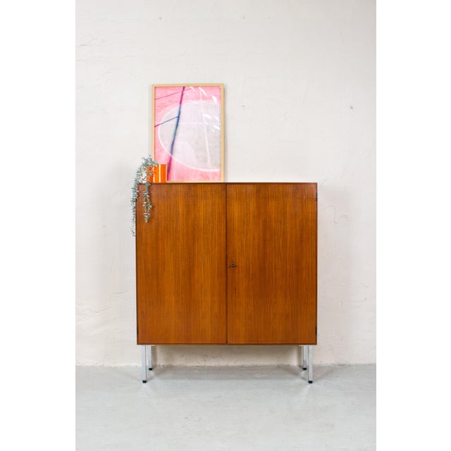 Wood Vintage Highboard in Walnut, 1960s For Sale - Image 7 of 16