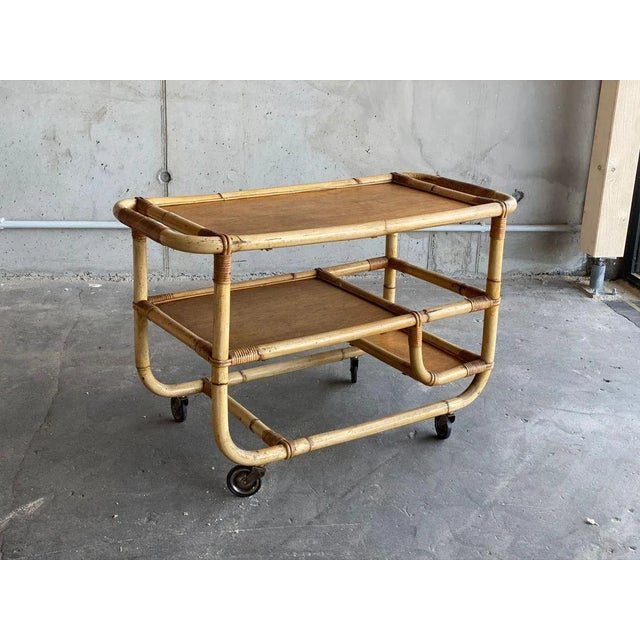 Vintage Bamboo Trolley, 1940s For Sale - Image 4 of 18