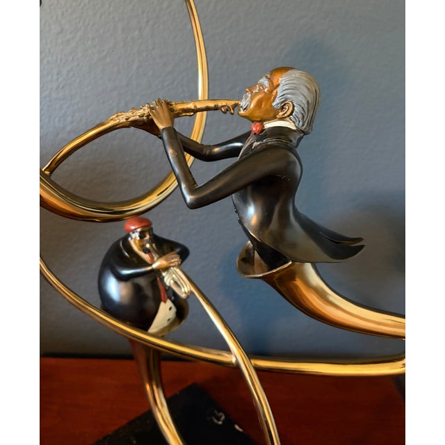 1980s Bronze Sculpture by Paul Wegner Entitled "Swingin Blowing Playin" For Sale - Image 12 of 16