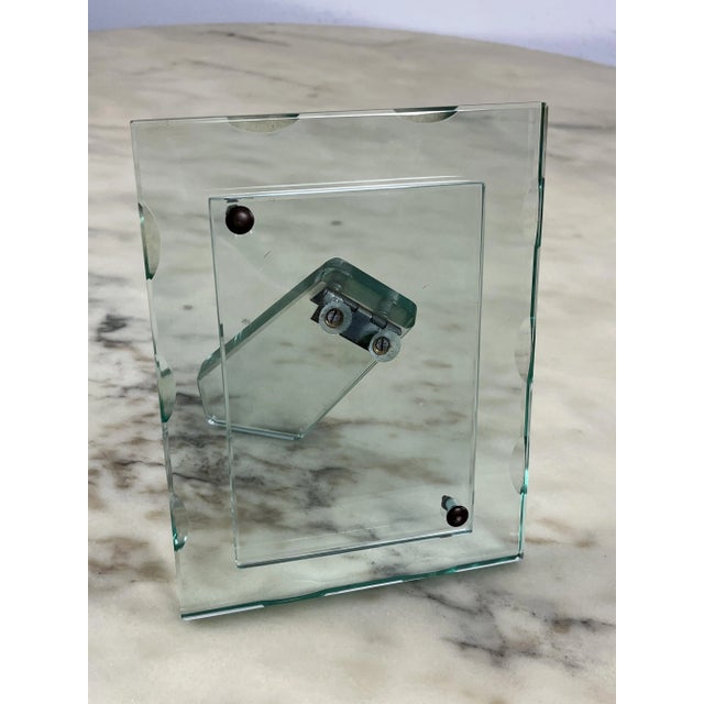 Mid-Century Nile Green Chiselled Murano Glass Photo Frame in the style of Pietro Chiesa for Fontana Arte, 1960s For Sale - Image 9 of 9