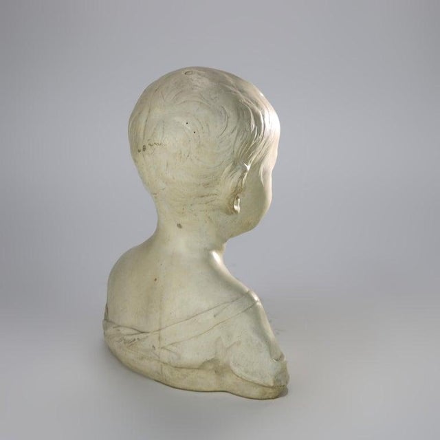 Antique Reproduction of National Gallery “Bust of a Child” Sculpture C1930 For Sale - Image 6 of 11