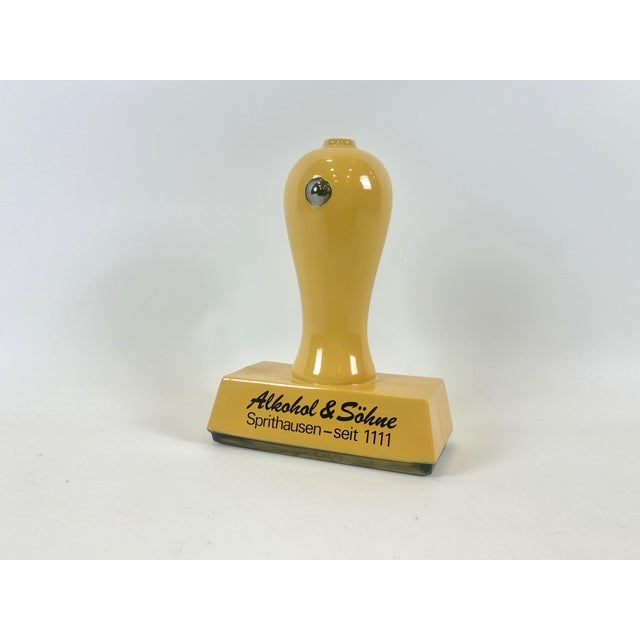 Vintage Ceramic Liqueur Bottle Stamp from Alkohol & Sohne, 1980s, in Flawless conditions. Designed 1980 to 1989 This piece...