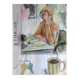 1970 James Bone Office Mate Still Life Watercolor