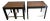 Edward Wormley for Dunbar Walnut, Ebonized Wood & Brass Nesting Tables With Companion Side Table, Set of 4 For Sale
