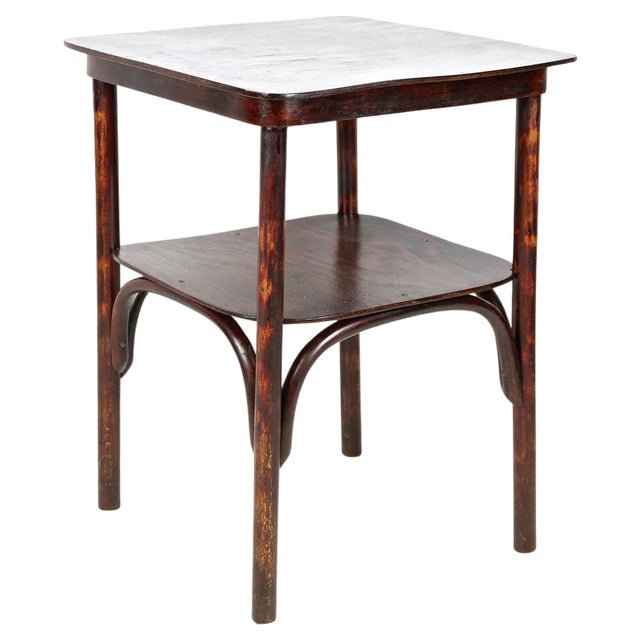 20th Century Art Nouveau Bentwood Side Table attributed to J&J Kohn, Austria, 1910s For Sale