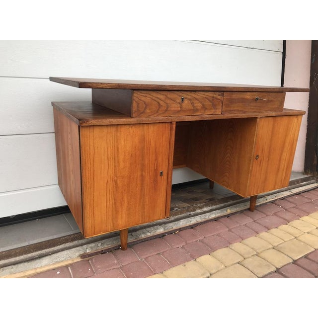 Vintage Brown Desk, 1970s For Sale - Image 3 of 18