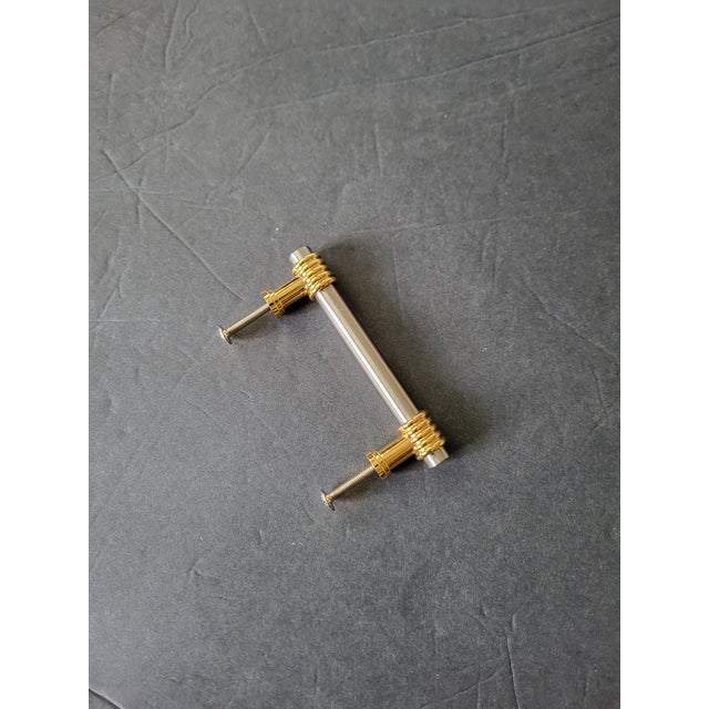 1990s Gold & Silver Cabinet Drawer Pull For Sale - Image 4 of 9