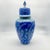 Ceramic Handmade Ceramic Shah Vase with Lid (30cm) Deep Blue Saz Style Floral Lidded Jar For Sale - Image 7 of 9