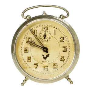 1949 Vintage Blangy French Wind-Up Alarm Clock