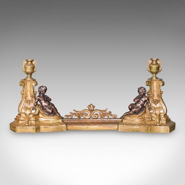 Victorian Antique Adjustable Fireplace Fender, English, Bronze, Fire Kerb, Victorian, 1880 For Sale - Image 3 of 12