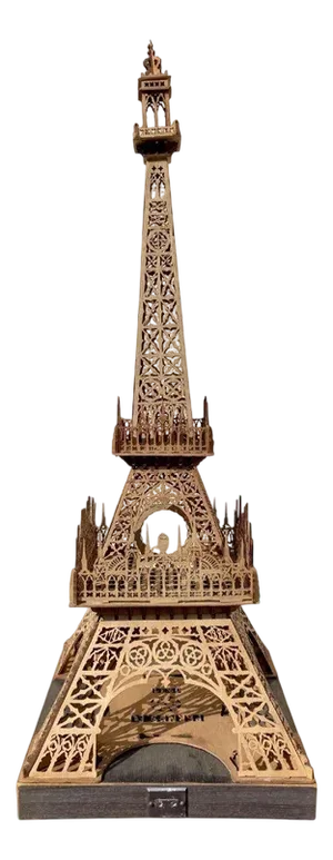 Wooden Model of the Eiffel Tower by E. Pernes, 1931