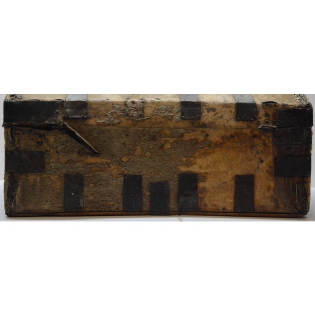 19th Century Spanish Colonial Hide Covered Trunk For Sale - Image 9 of 11