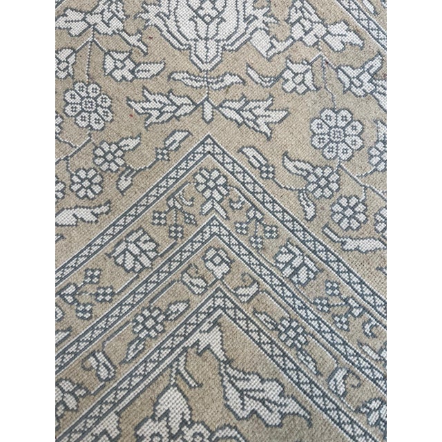 Silk and Wool Agra Rug , 8'1" X 10'4" For Sale - Image 4 of 5