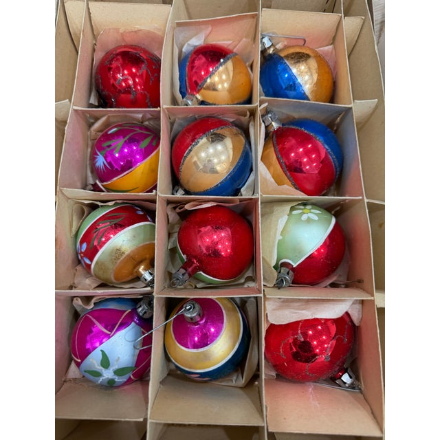 American Poland Glass Christmas Ornaments For Sale - Image 3 of 6