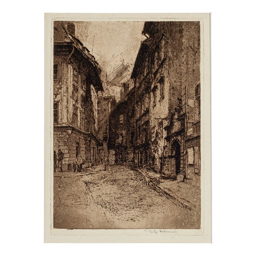 Luigi Kasimir, Landscape, Etching, Early 1900s For Sale