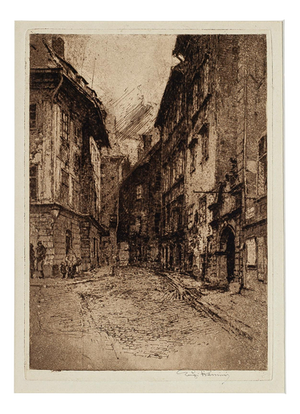 Luigi Kasimir, Landscape, Etching, Early 1900s