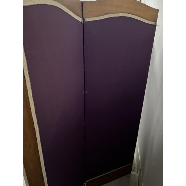 Four-Panel Screen with Oval Tapestry For Sale - Image 9 of 10
