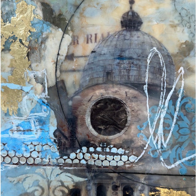 Inspired by Venice #1 by Therese Cook Encaustic on wood, 8x8"
