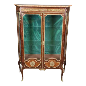 Superb Large French Louis XVI Style Vitrine Attributed to Francois Linke