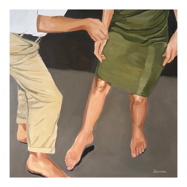 "Dancing in Bare Feet" Modern Oil Painting, by Jennifer Hohlfelder For Sale