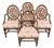 Set of 4 Vintage McGuire Bamboo & Rattan Cracked-Ice Dining Armchairs by Elinor McGuire For Sale
