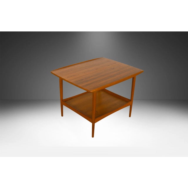 Danish Modern Teak Side Table Lower Shelf Attributed to Moreddi 1960s For Sale - Image 10 of 11