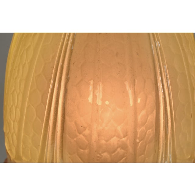 Hettier Vincent & Muller Freres French Art Deco Hydrangea Lamp in Wrought Iron - 1920s For Sale - Image 6 of 10