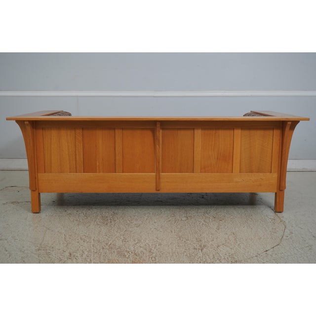 Stickley Mission Oak Prairie Settee Sofa For Sale - Image 15 of 18