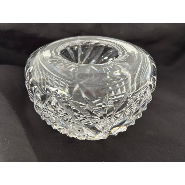 Waterford Crystal Vintage Waterford Crystal Glandore Rose Bowl / Vase For Sale - Image 4 of 6
