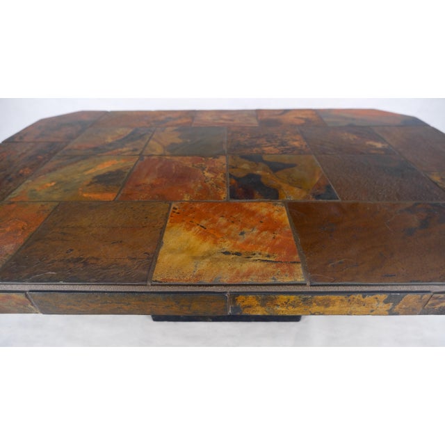 Gemstone Lava Tile 32x48 Compact Studio Made Mid Century Modern Coffee Table MINT For Sale - Image 7 of 12