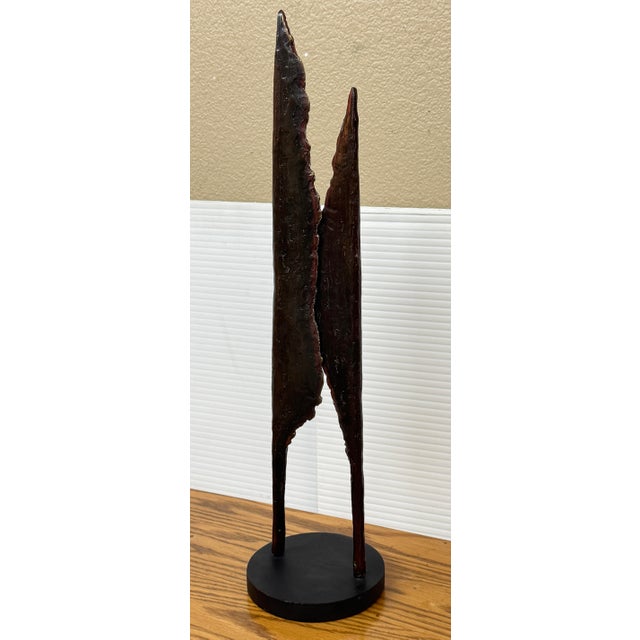Abstract Cast Metal Blade Sculpture, Unmarked For Sale - Image 11 of 12