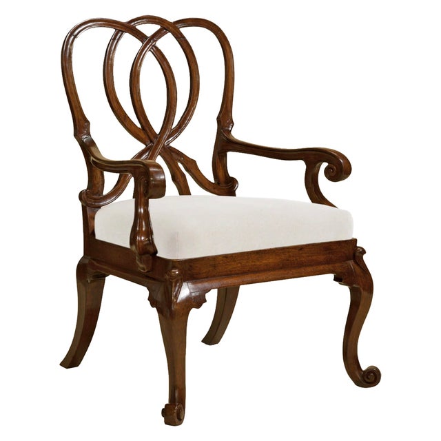 Early 21st Century Pair of Rose Tarlow Georgina Ribbon Back Armchairs For Sale - Image 5 of 13