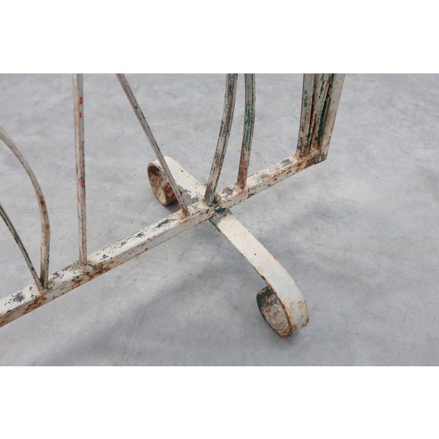 Art Deco Wrought Iron Plant Stand with Heron and Bulrushes, France, 1920 For Sale - Image 11 of 12