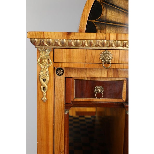 Early 19th Century Lyra Cherry Tree Secretary, Vienna, 1815 For Sale - Image 5 of 18